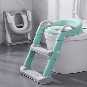 Folding Infant Potty Seat Training Chair with Step Stool Ladder