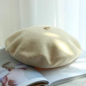 Autumn Winter Hat 100%  Wool Thick  Berets French Artist Beret