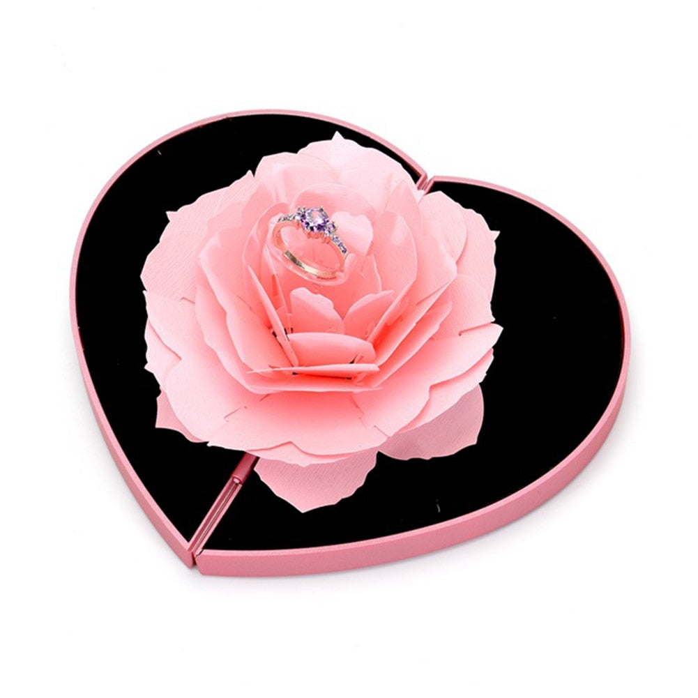 Heart Shape Wedding Ring Holder Box