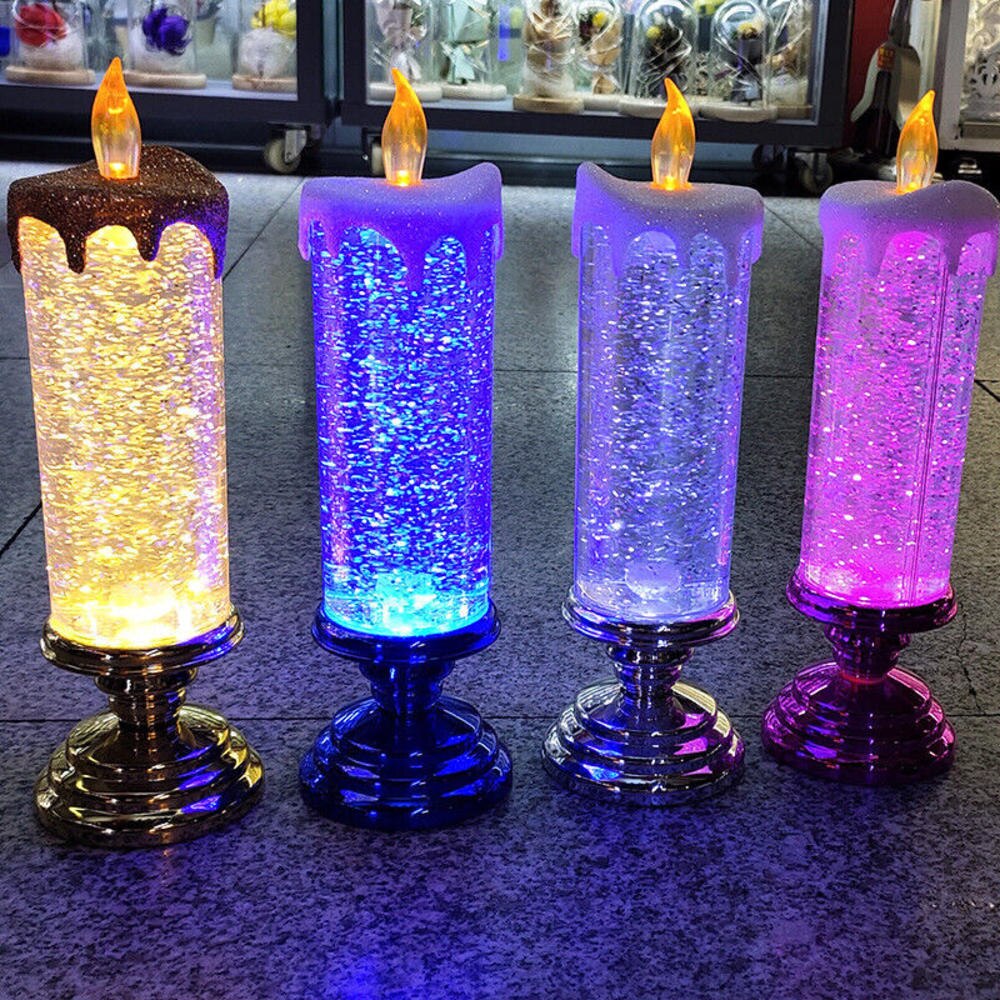 LED Glitter Flameless Candle