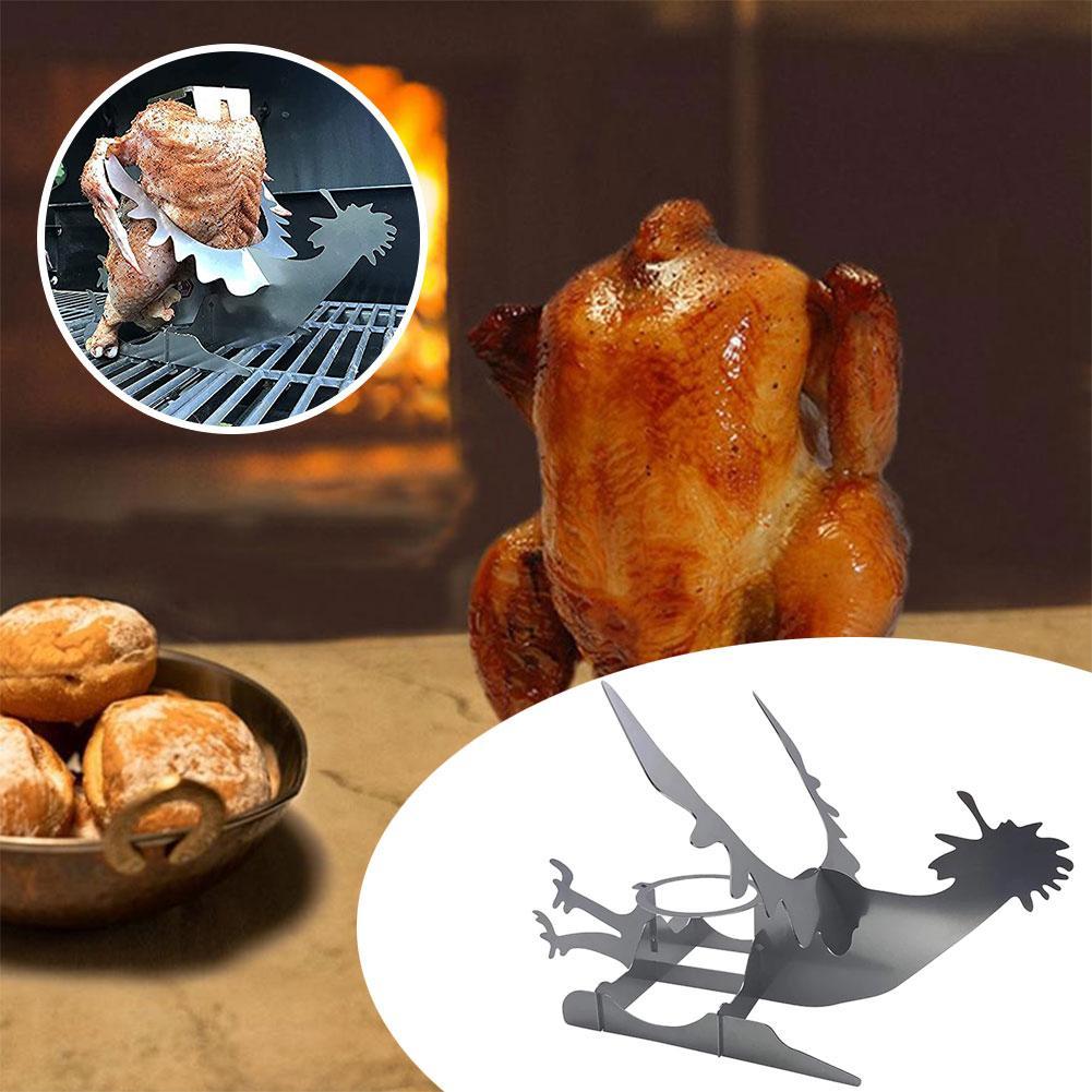 Chicken Stand Beer funny American Motorcycle BBQ Steel Rack Tools