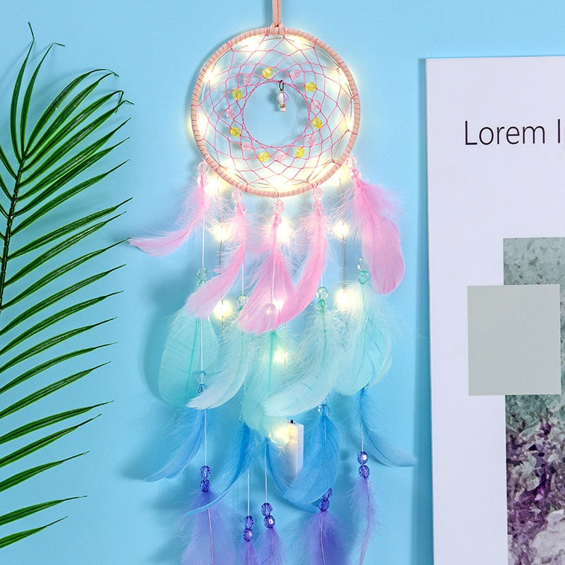 True Feather Dream Catcher Lights