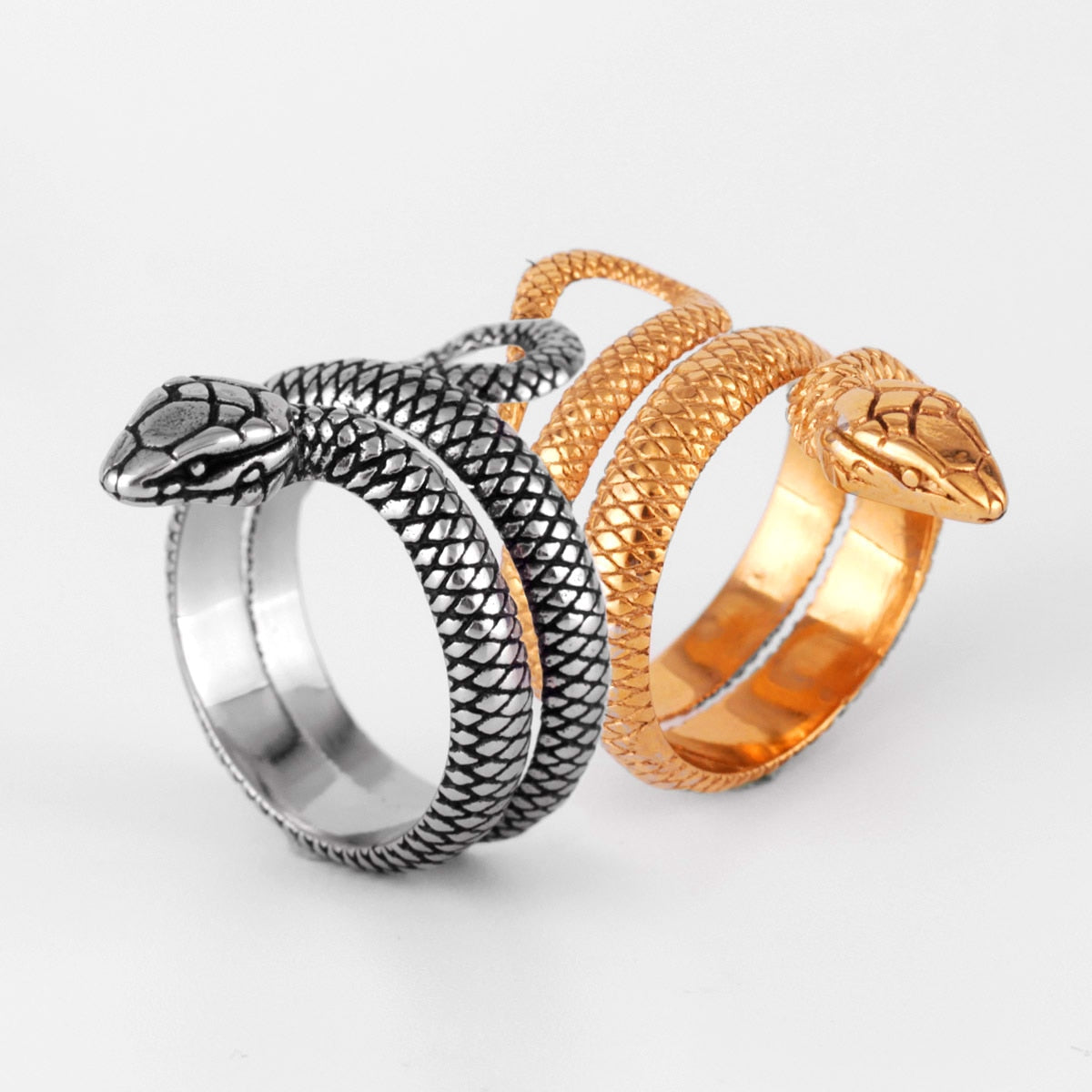 Snake Stainless Steel Men's Rings