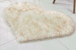 Heart Shape Fluffy Rug