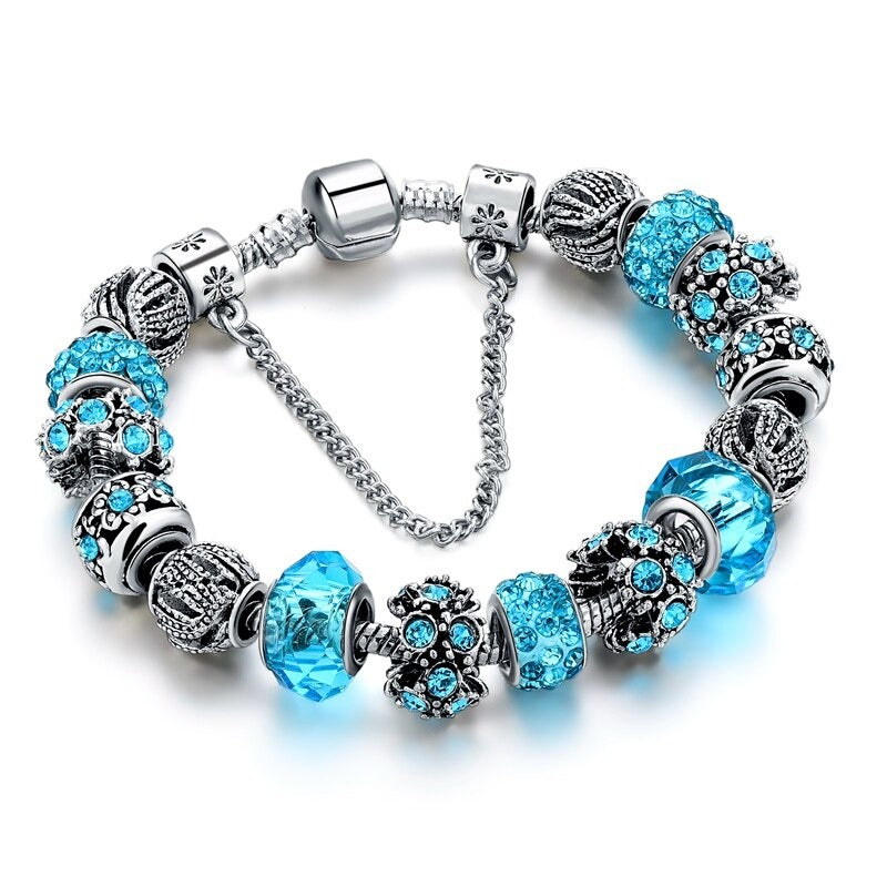 Alexandrite Crystal Gemstone Charm Bracelet