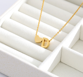 Letter Heart Initial Necklaces