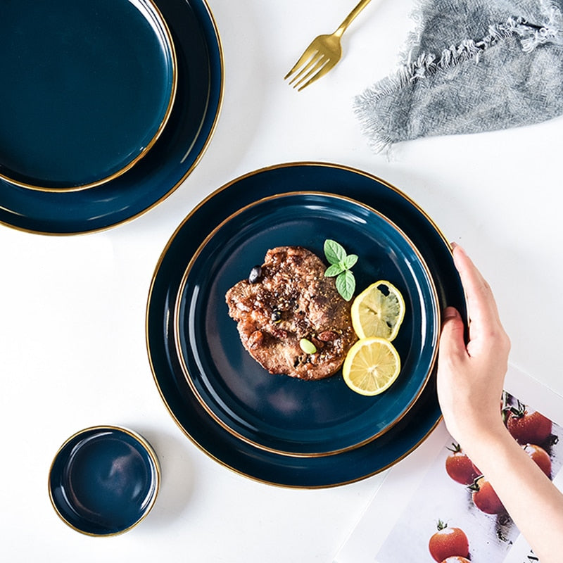 Blue Porcelain Dinner Plates