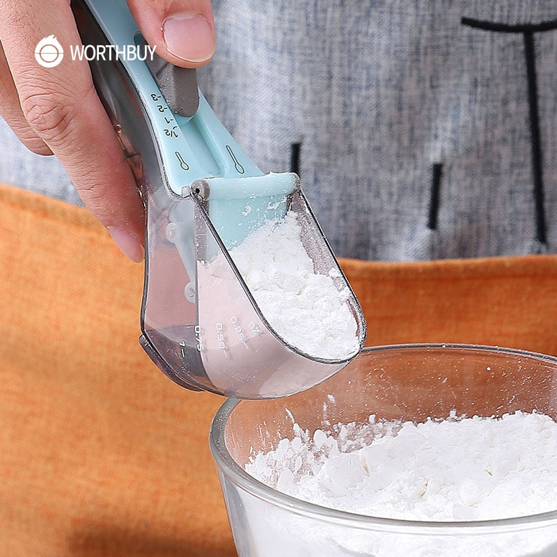 Creative Adjustable Measuring Spoons With Scale