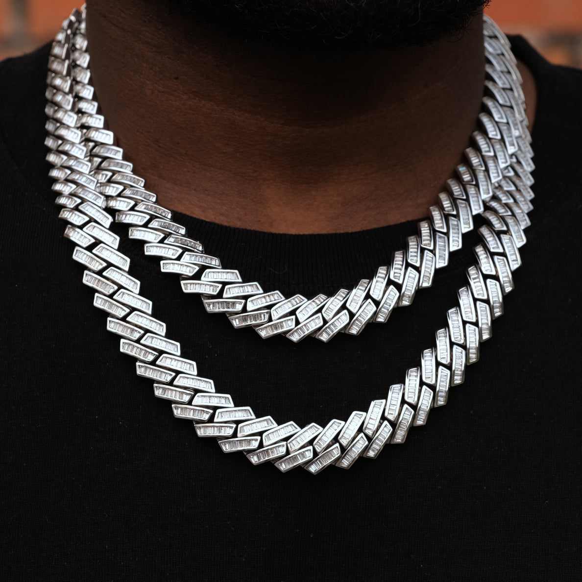 14MM Baguette Channel Set Cuban Necklace