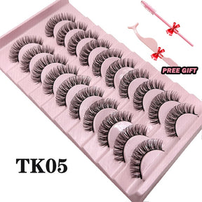 Russian Strip Lashes 10-Pairs Fluffy Mink