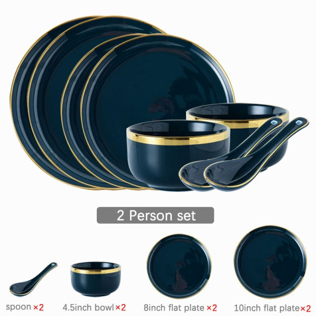 Blue Porcelain Dinner Plates