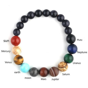 Lovers Eight Planets Natural Stone Bracelet