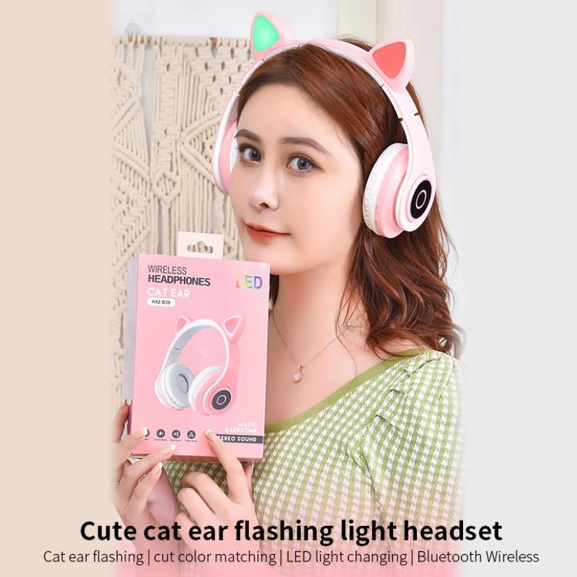 LED Cat Ear Noise Cancelling Headphones