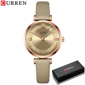 Classic Clock Leather Watch