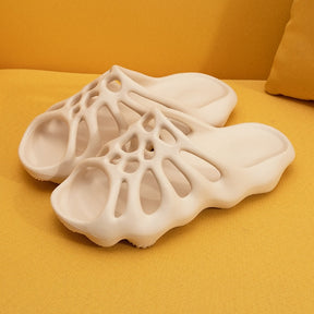 Cut-out Platform Slippers