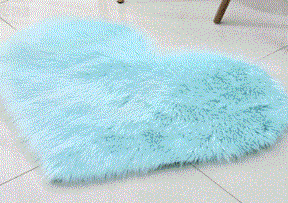 Heart Shape Fluffy Rug