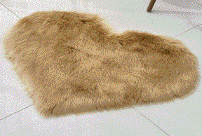 Heart Shape Fluffy Rug