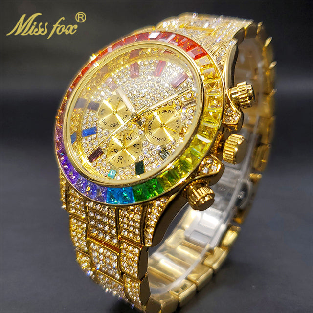 Luxury Gold Waterproof Stainless Steel Watch