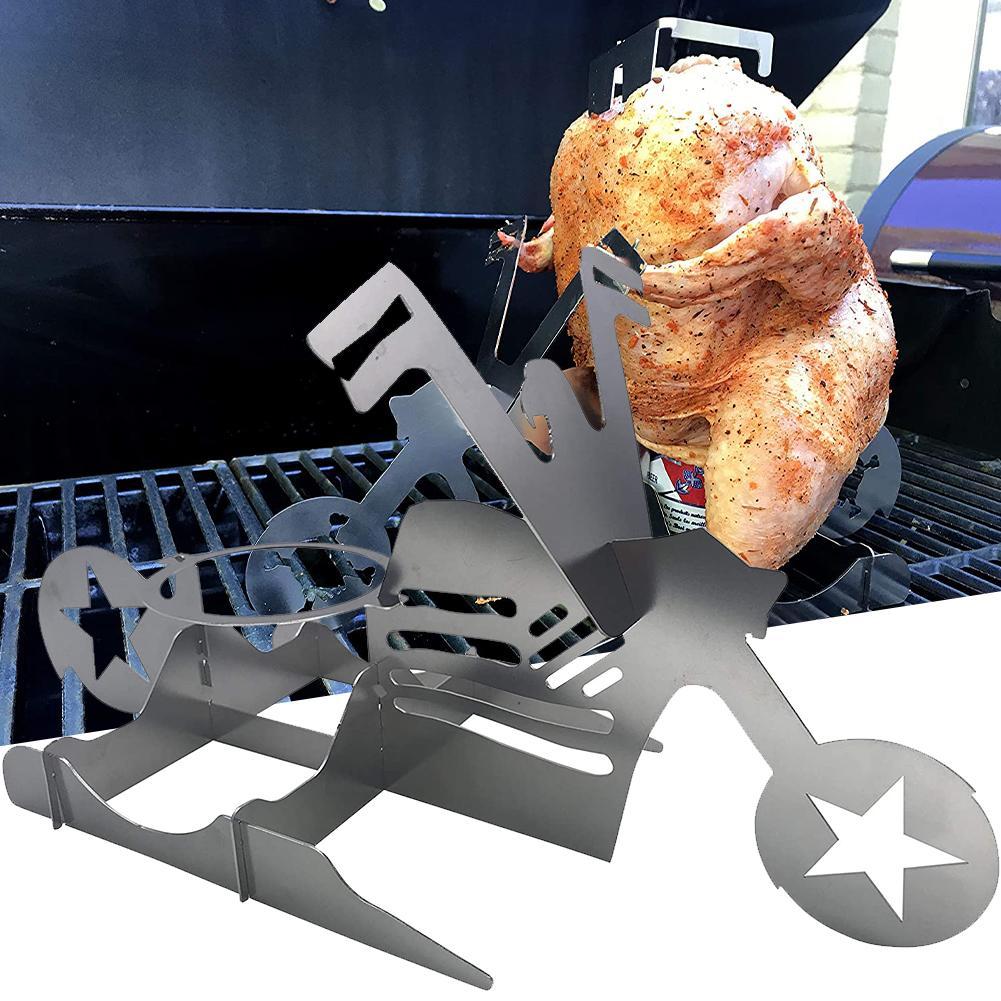 Chicken Stand Beer funny American Motorcycle BBQ Steel Rack Tools