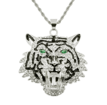 Tiger Crystal Pendant Necklace