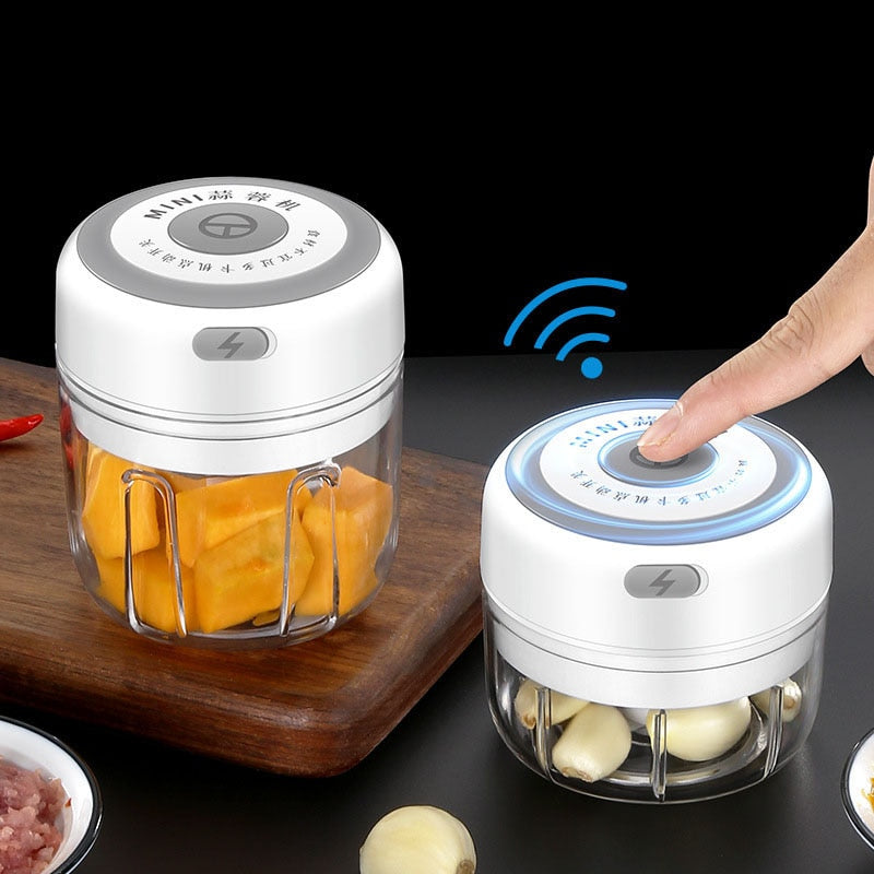 Electric Food Crusher Mini Garlic Press Garlic Crusher Vegetable Chopper