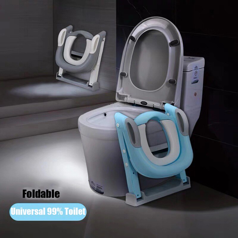 Folding Infant Potty Seat Training Chair with Step Stool Ladder