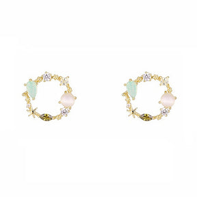 South Korean Style Circle Earrings for Girls