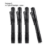 4 x Mini LED Flashlight Set