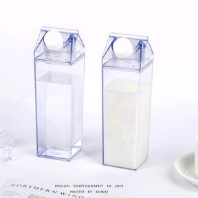 Transparent Milk Carton-Design Water Bottle