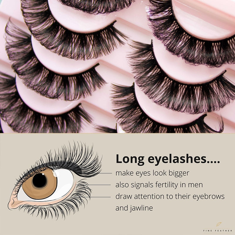 Russian Strip Lashes 10-Pairs Fluffy Mink