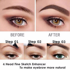 3D 5 Color Waterproof Natural Eyebrow Pencil