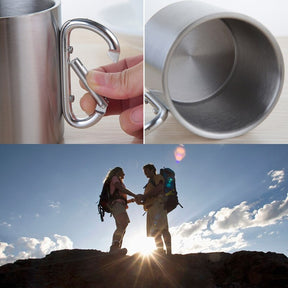 Carabiner Hook Camping Stainless Steel Cup