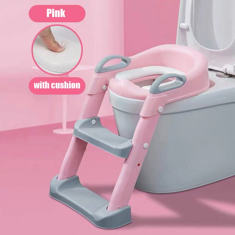 Folding Infant Potty Seat Training Chair with Step Stool Ladder