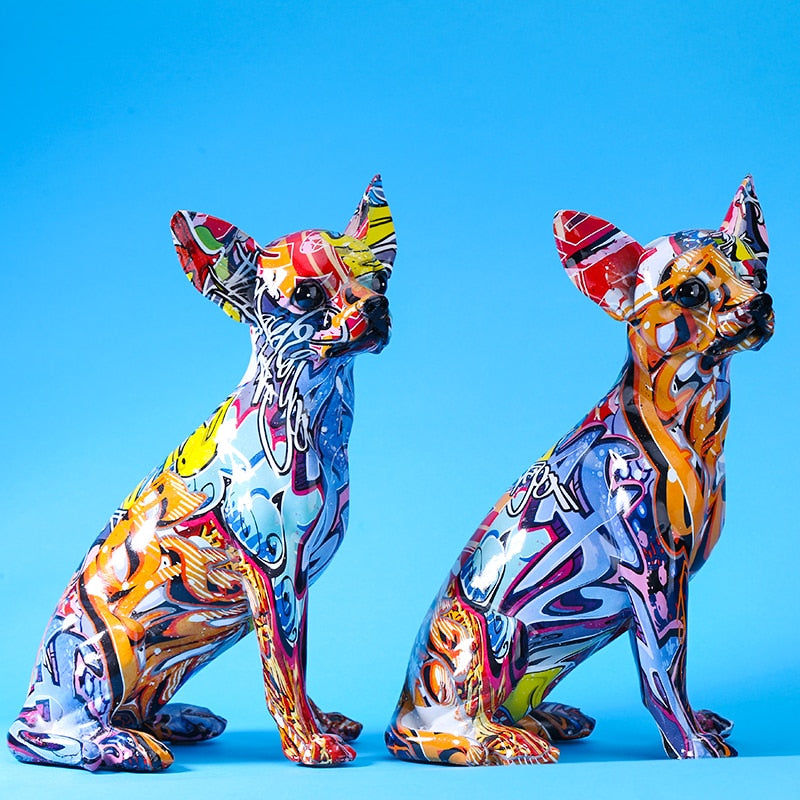 Creative Color Dog Statue