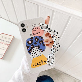 Leopard Print Letter Bracelet Phone Case For iPhone