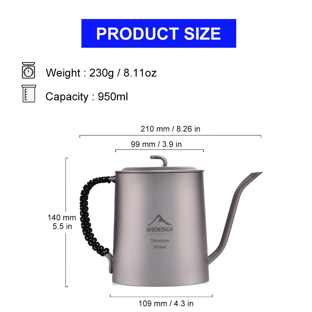 Camping Titanium Coffee Kettle