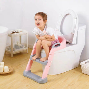 Folding Infant Potty Seat Training Chair with Step Stool Ladder