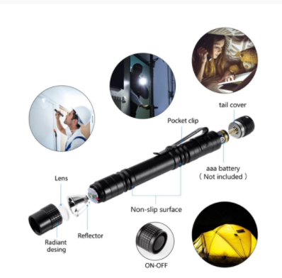 4 x Mini LED Flashlight Set