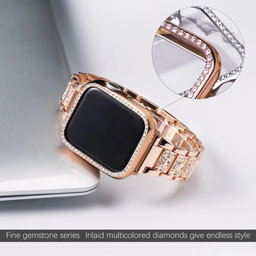 Band + Case Metal Strap For Apple Watches