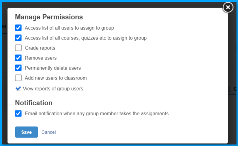 learner management in the Virtual Classroom